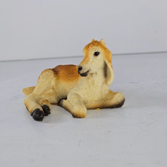 Vintage Goat Figurine Fawn White By Corlett Collectables - Picture 8 of 8